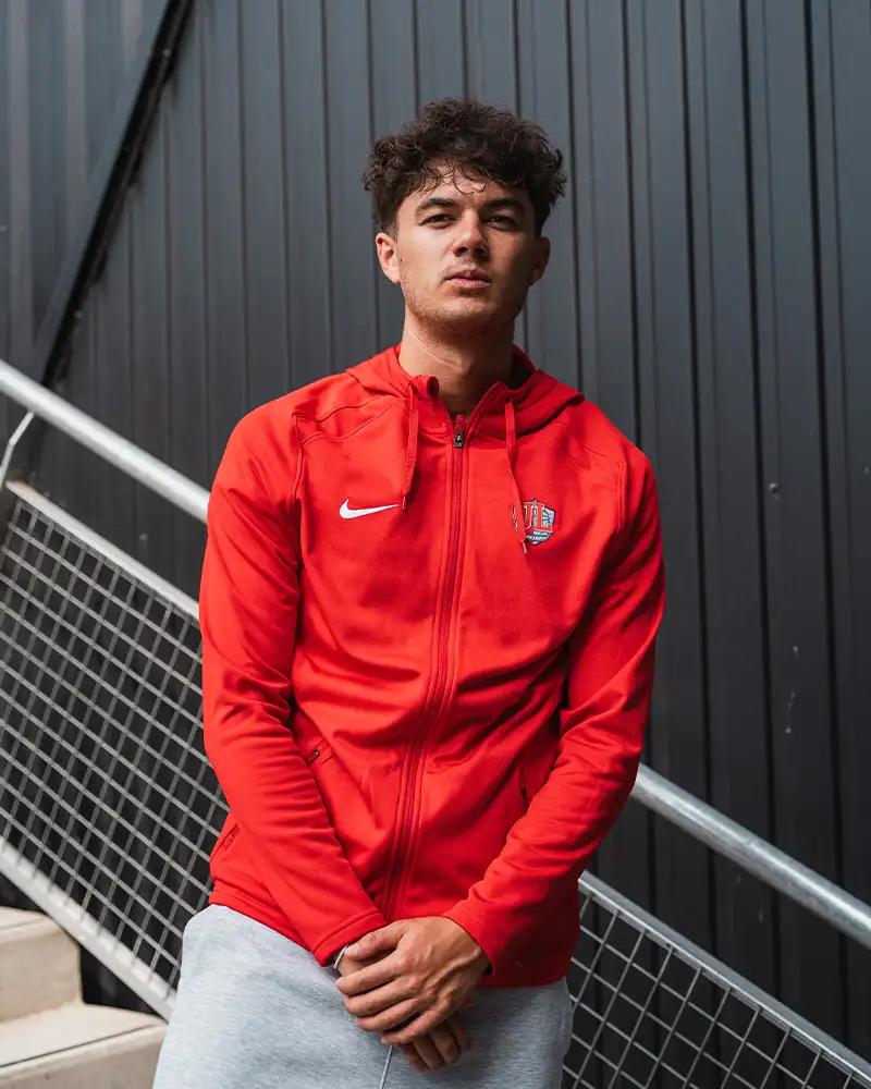 Veste Capuche Drifit Rouge Homme 2025-2026