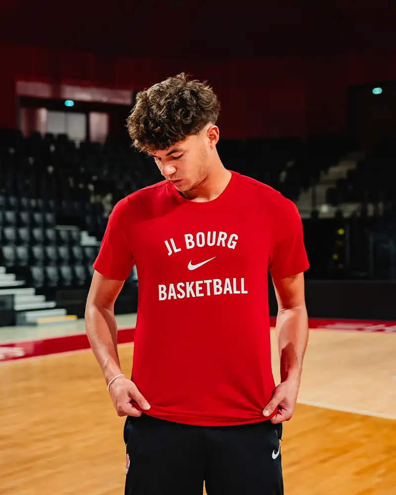 Tee-shirt JL Bourg Basket Nike Rouge Homme