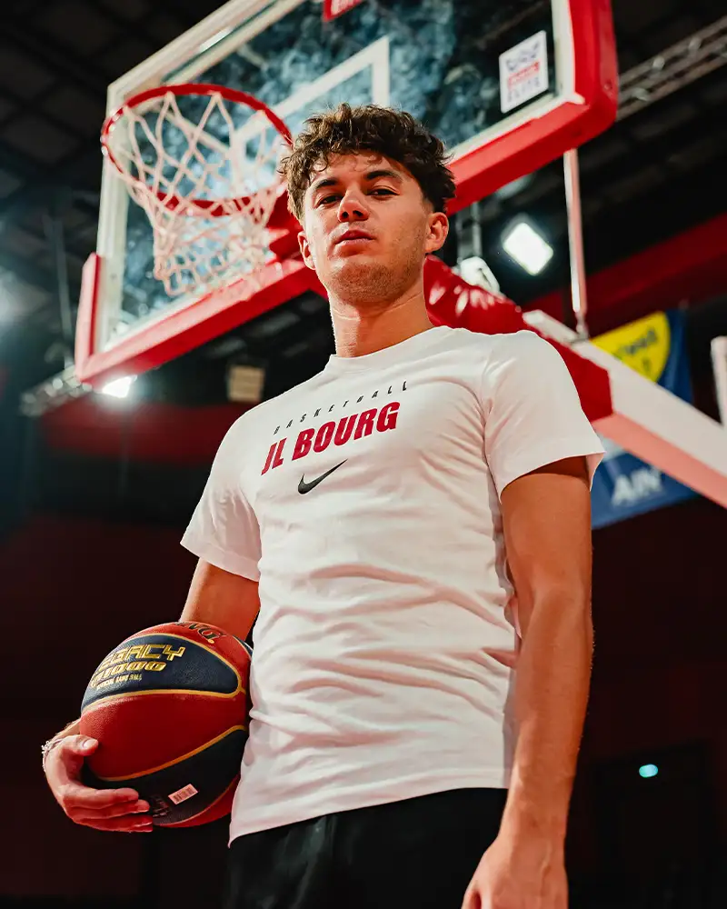 Tee-shirt JL Bourg Basket Nike Blanc Homme